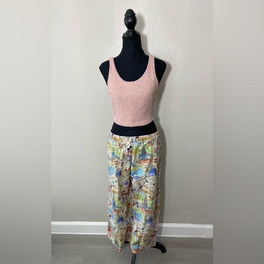 HANDMADE DISNEY SCENES Women's Pj Pants IF IT WERE ME Fuzzy Tank Top Cosplay Fun